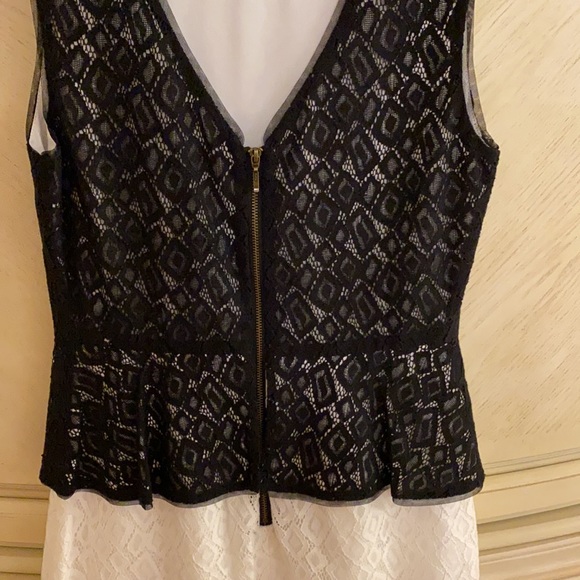MAXANDCLEO Black and white lace mini dress size 4. New with tags - Picture 6 of 9